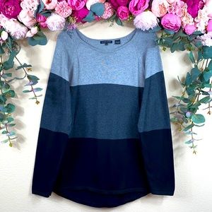 •Jeanne Pierre• 100% Cotton {lightweight} [Grays & Black] |Colourblock| Sweater